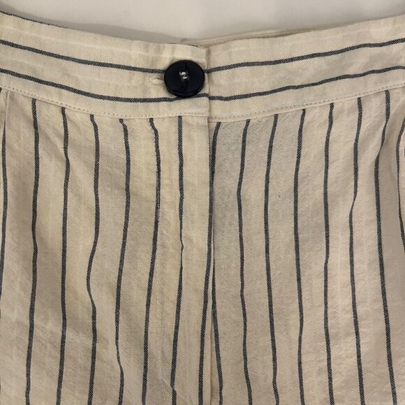 Zara Shorts Size Small Stripe Minimalist Coastal Preppy Light Academia Classic - Picture 3 of 7